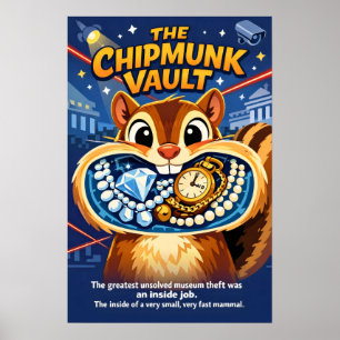 Der niedliche Chipmunk Vault-Coup Poster