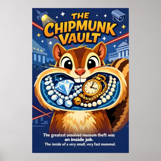 Der niedliche Chipmunk Vault-Coup Poster (Vorne)