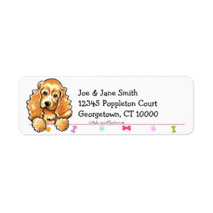 Der niedliche Cockerspaniel baumelt