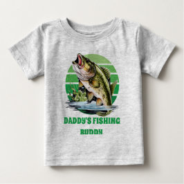 Der niedliche Daddy's Fishing Buddy fügt Textjunge Baby T-shirt
