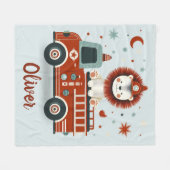 Der Niedliche Feuerwehrion von Jungs auf Lkw Fleecedecke (Vorderseite (Horizontal))