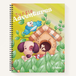 Der Niedliche Hund für das Adventure-Notebook mit Notizblock