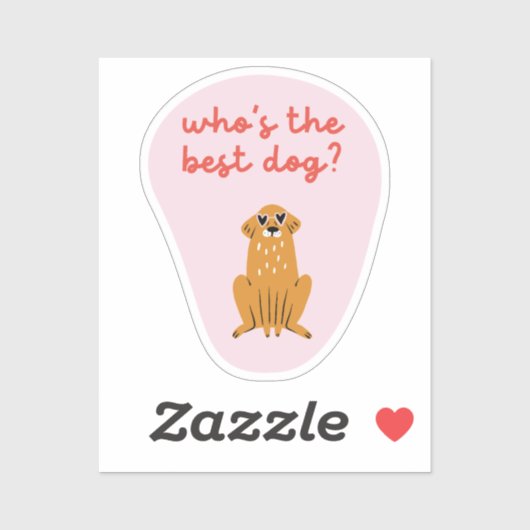 der Niedliche Hundeaufkleber mit dem besten Hund p Aufkleber (Blatt)