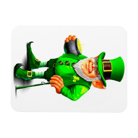 Der NIEDLICHE LEPRECHAUN-Magnet Magnet (Horizontal)