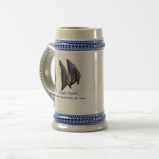 Der Niedliche Longfin Batfish Bierglas (Vorderseite Links)