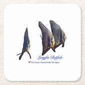 Der Niedliche Longfin Batfish Rechteckiger Pappuntersetzer (Vorderseite)