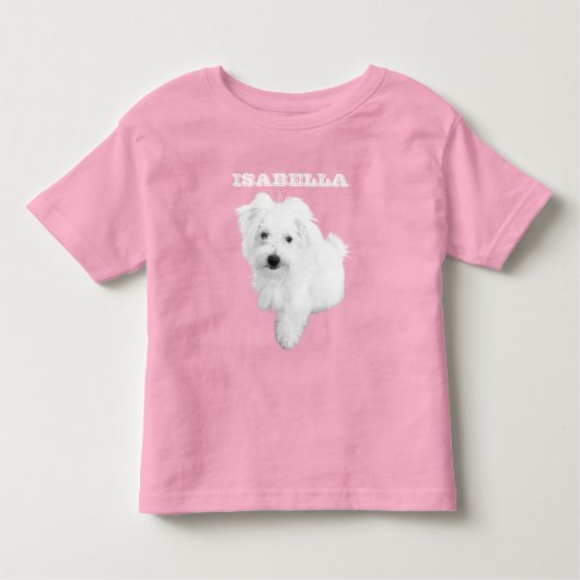 Der Niedliche maltesische Welpenhund Kleinkind T-shirt (Vorderseite)