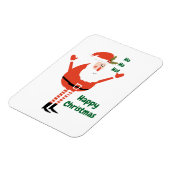 Der niedliche moderne Weihnachtsmann wünscht Ihnen Magnet (Linke Seite)