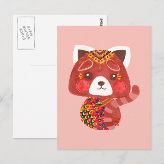 Der Niedliche rote Panda Postkarte (Vorne/Hinten)