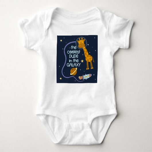 DER NIEDLICHE TYP IM GALAXY BABY BODYSUIT BABY STRAMPLER (Vorderseite)