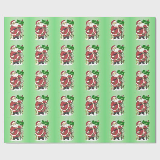 Der Niedliche Weihnachtsmann des Babys Geschenkpapier (Flach)