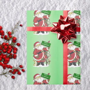 Der Niedliche Weihnachtsmann des Babys Geschenkpapier