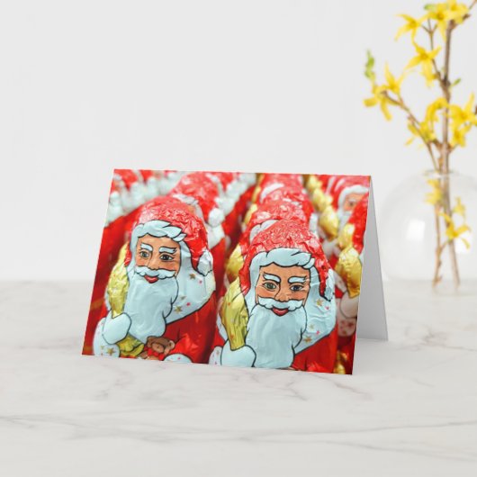 Der Niedliche Weihnachtsmann sieht dir Weihnachten Karte (Gelbe Blume)