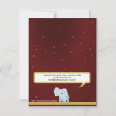 Der niedliche Zirkus des Kindes etikettiert Einladung (Rückseite)