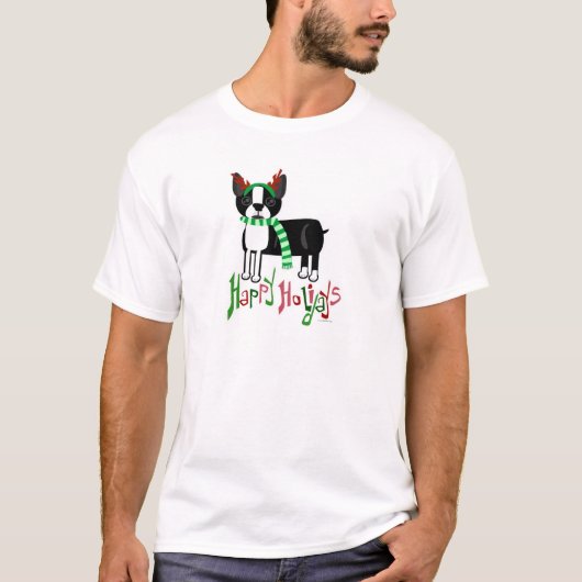 Der Niedlichste Weihnachtshund Cartoon T-Shirt (Vorderseite)