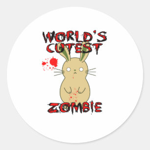 Der niedlichste Zombie der Welt Runder Aufkleber