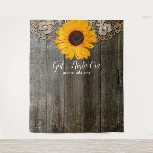 Der NightOut des Mädchens rustikale Wandteppich (Vorderseite)
