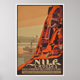 Der Nil Fluss Kunst Ägypten Reiseplakat Kairo Poster