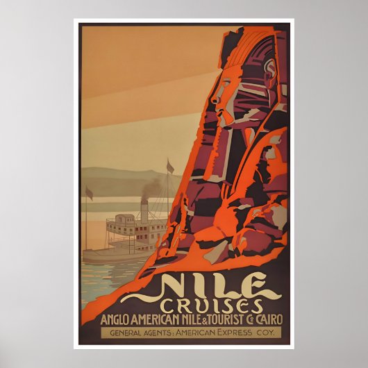 Der Nil Fluss Kunst Ägypten Reiseplakat Kairo Poster (Vorne)