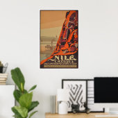Der Nil Fluss Kunst Ägypten Reiseplakat Kairo Poster (Heimbüro)