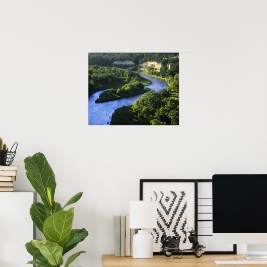 Der Niobrara-Fluss in der Nähe von Valentine Nebra Poster (Heimbüro)