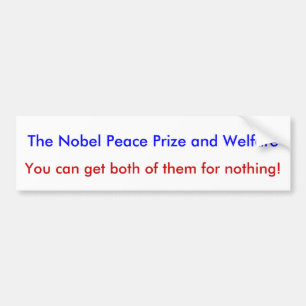 Der Nobel-Friedenspreis-Autoaufkleber Autoaufkleber