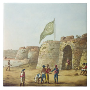 Der Nordeingang in das Fort von Bangalore, Winkel Fliese