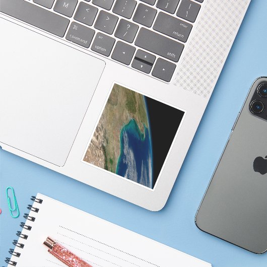 Der nördliche Golf von Mexiko. Aufkleber (Laptop mit iPhone)