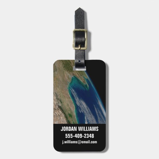 Der nördliche Golf von Mexiko. Gepäckanhänger (Vorderseite vertikal)