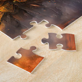 Der nördliche Gott Odin kämpft gegen Wolf Fenris Puzzle (Seite)