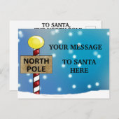 Der Nordpol der Santa Postkarte (Vorne/Hinten)