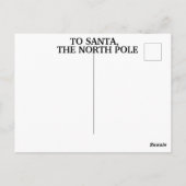 Der Nordpol der Santa Postkarte (Rückseite)