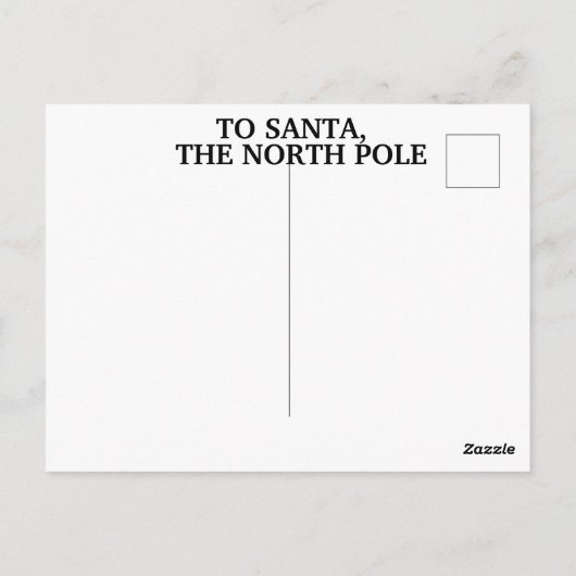 Der Nordpol der Santa Postkarte (Rückseite)