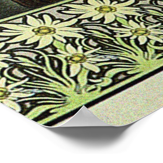 Der Nordstern von Alphonse Mucha Poster (Ecke)