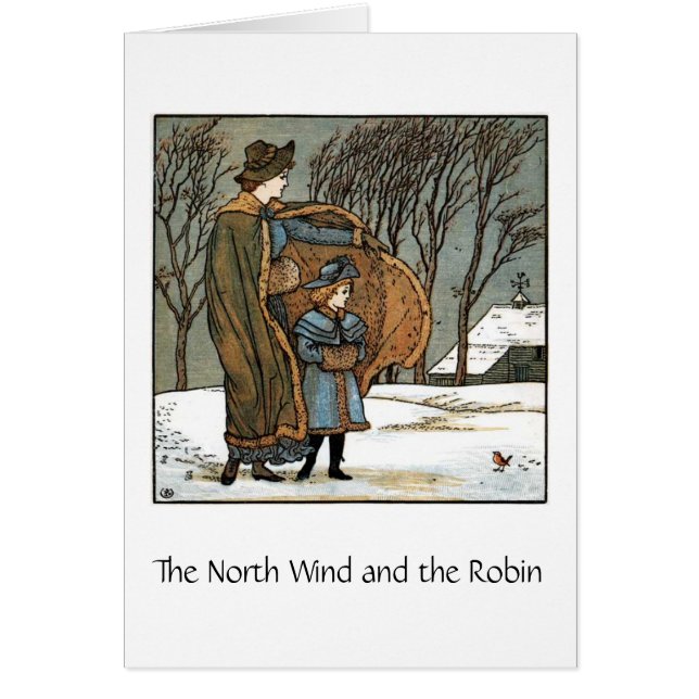 Der Nordwind u. der Robin, Karte (Vorne)