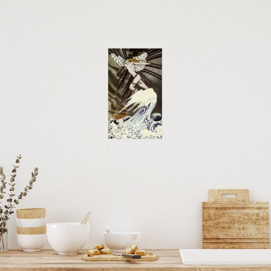 Der Nordwind überwindet das Meer Poster (Küche)