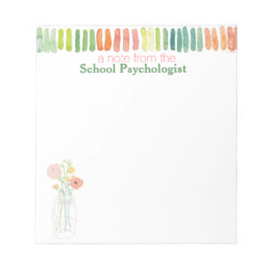 Der Notizblock des Aquarell-Schulpsychologen