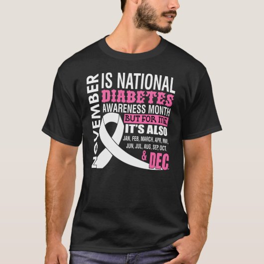 Der November ist der Monat des nationalen Diabetes T-Shirt (Vorderseite)