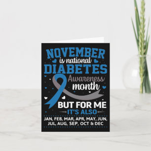 Der November ist Monat blau und grau für Diabetes Karte