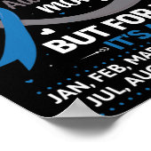 Der November ist Monat blau und grau für Diabetes Poster (Ecke)