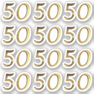 Der Nr.-50 Jahrestag Imitat-des Gold50. Aufkleber