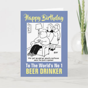 Der Nummer 1 Biertrinker der Welt - Herzlichen Glü Karte