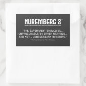 Der Nürnberger Code 1947 A. 2 rechteckige Aufklebe Rechteckiger Aufkleber (Tasche)