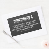 Der Nürnberger Code 1947 A. 4 rechteckige Aufklebe Rechteckiger Aufkleber (Umschlag)