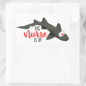 Der Nursehai ist in Rechteckiger Aufkleber (Tasche)