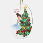 Der Nussknacker Clara und das Nussknacker-Weihnach Keramik Ornament (Links)