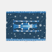 Der Nussknacker im Blau Fleecedecke (Vorderseite (Horizontal))