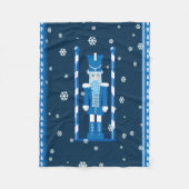 Der Nussknacker im Blau Fleecedecke (Vorderseite)