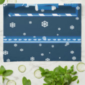 Der Nussknacker im Blau Geschirrtuch (Gefaltet)