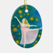 Der Nussknacker-Oval-Verzierung Ihres Tänzers Keramikornament (Hinten)